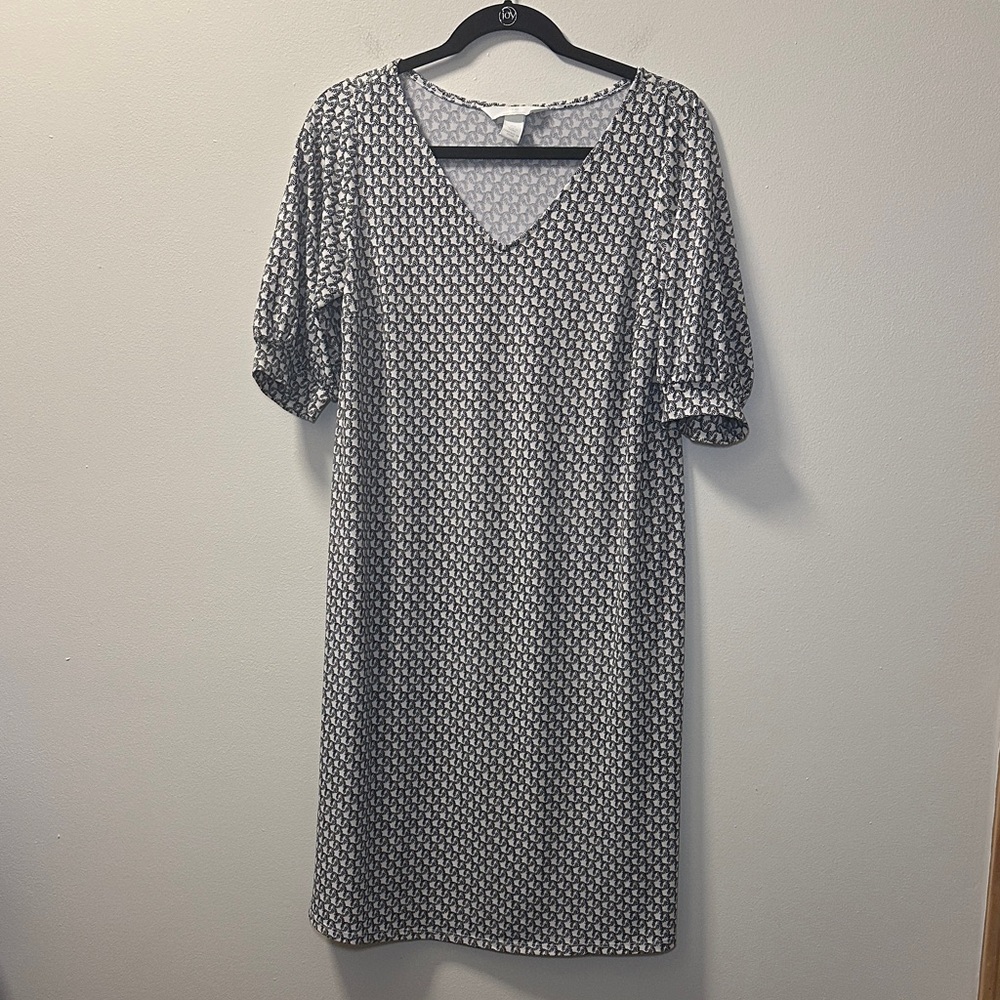 H&M MAMA Women’s Black/White Pattern Maternity Dress Sz S